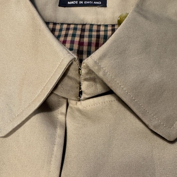 Vintage Unisex Men's Stollerys Trench Coat Made in England  Check Lining S42 - Picture 4 of 16